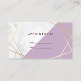Ernennung eines modernen geometrischen Lavendelpla Visitenkarte