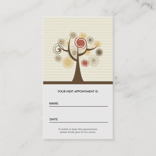 Ernennung eines Physiotherapeuten - Elegante Natur Terminkarte (Rückseite)
