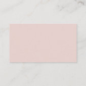 Ernennung Einfache Erinnerung Schlicht Blush Pink Terminkarte (Rückseite)
