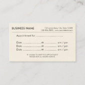 Ernennung Einfache Schlichte Erinnerung Terminkarte (Vorderseite)