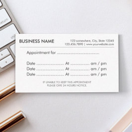 Ernennung Einfache Schlichte Erinnerung Terminkarte