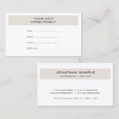 Ernennung Erinnerung Elegantes Design Modern Terminkarte (Vorne/Hinten)