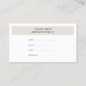 Ernennung Erinnerung Elegantes Design Modern Terminkarte (Vorderseite)