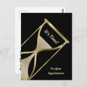 Ernennung Erinnerung Glamour Gold Hourglass Postkarte (Vorne/Hinten)