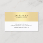 Ernennung Erinnerung Gold Weiße Vorlage Terminkarte (Rückseite)