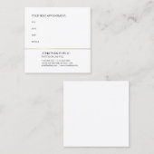 Ernennung Erinnerung Gold Weißes Design Terminkarte (Vorne/Hinten)