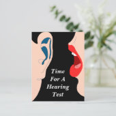 Ernennung Erinnerung Hörtest-Gerät POSTCARD Postkarte (Stehend Vorderseite)