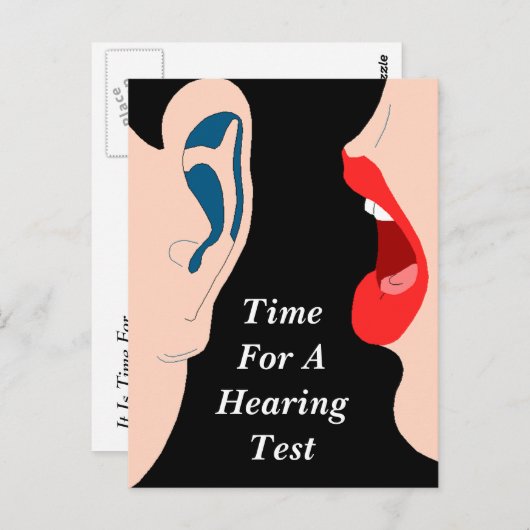 Ernennung Erinnerung Hörtest-Gerät POSTCARD Postkarte (Vorne/Hinten)