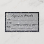 Ernennung Erinnerung Karten Schwarzer Marmor Barbe (Rückseite)