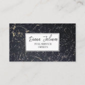 Ernennung Erinnerung Karten Schwarzer Marmor Barbe (Vorderseite)