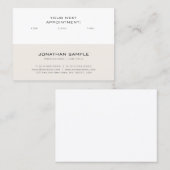 Ernennung Erinnerung Moderne Elegante Design Trend Terminkarte (Vorne/Hinten)