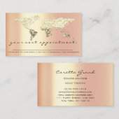 Ernennung Erinnerung Word Map Gold Trading Finance Visitenkarte (Vorne/Hinten)