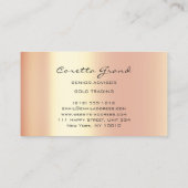 Ernennung Erinnerung Word Map Gold Trading Finance Visitenkarte (Rückseite)