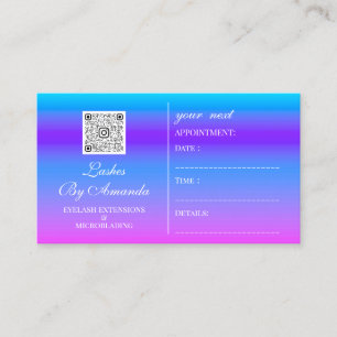 Ernennung Makeup Haare Logo Nägel Pink QR Terminkarte