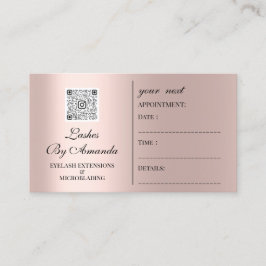 Ernennung Makeup Haare Logo Nails Rose QR Terminkarte