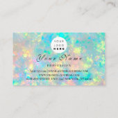 Ernennung Makeup Hair Logo Nails QR Code Opal Terminkarte (Rückseite)