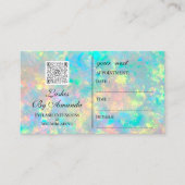 Ernennung Makeup Hair Logo Nails QR Code Opal Terminkarte (Vorderseite)
