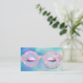 Ernennung Optischer Holograph Pink Blue Brille Telefonnummerkarte (Stehend Vorderseite)