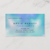 Ernennung Optischer Holograph Pink Blue Brille Telefonnummerkarte (Rückseite)