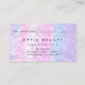 Ernennung Optischer Holograph SparkPink Eyes Brill Telefonnummerkarte (Rückseite)