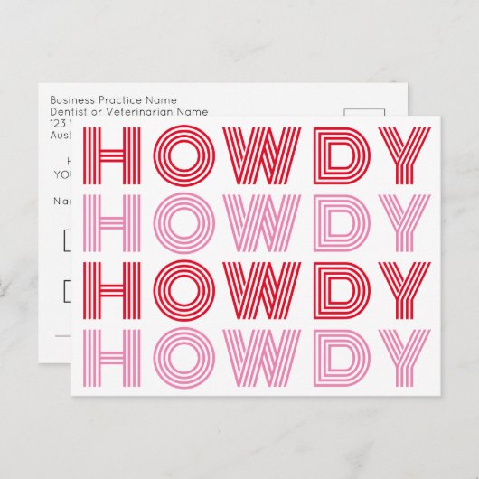 Ernennung Postkarte (Vorne/Hinten)