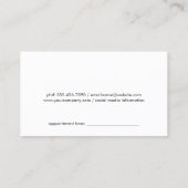 Ernennung von Barber Pole Terminkarte (Rückseite)