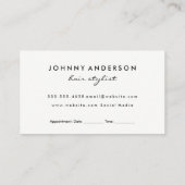 Ernennung von Friseur-Stylist-Komb und Schere Terminkarte (Rückseite)