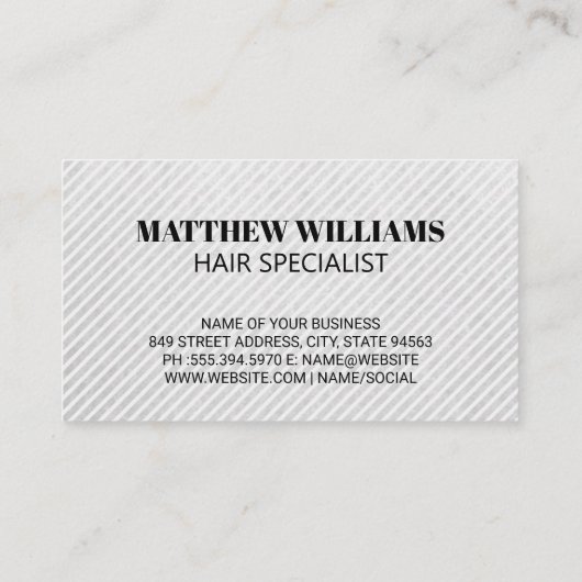 Ernennung von Friseurschere Terminkarte (Rückseite)