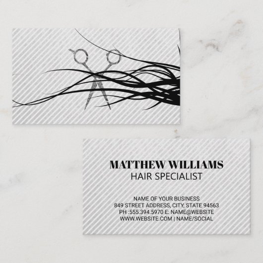 Ernennung von Friseurschere Terminkarte (Vorne/Hinten)