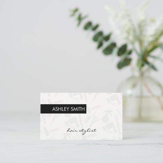 Ernennung von Frisur Stylist Tools Terminkarte (Stehend Vorderseite)