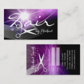 Ernennung von Frisuren - Lila Abstrakte Nummer 5 Terminkarte (Vorne/Hinten)