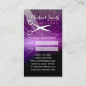 Ernennung von Frisuren - Lila Abstrakte Nummer 5 Terminkarte (Rückseite)
