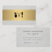 Ernennung von Golden Bar Leather Terminkarte (Vorne/Hinten)