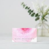 Ernennung von Rosa Floral Terminkarte (Stehend Vorderseite)