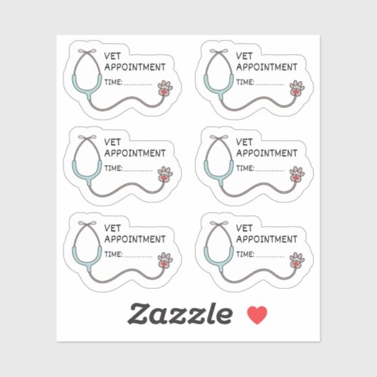 Ernennung von Tierärzten Gesundheit Erinnerung Buj Aufkleber (Blatt)