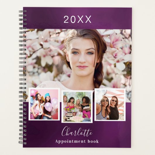 Ernennungen für das lila Foto 2026 Planer (Vorderseite)