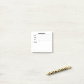 Ernennungshinweise Post-it Klebezettel (Auf Schreibtisch)