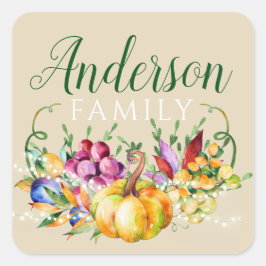 Ernest Bouquet Familienname Fall Quadratischer Aufkleber