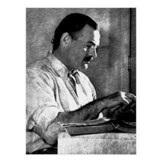 Ernest Hemingway in Kenia Poster