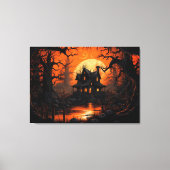 Ernest Moon Spuk House auf Pumpkin Creek Leinwanddruck (Vorderseite)