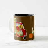 Ernest Sessings Little Red Truck Zweifarbige Tasse (Vorderseite Links)