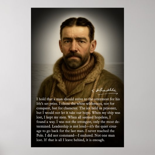 Ernest Shackleton - heroischer Antarktis-Explorer Poster (Vorne)