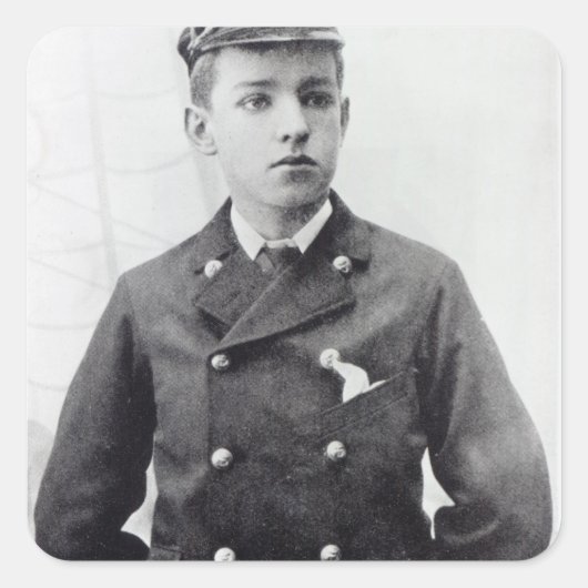 Ernest Shackleton Quadratischer Aufkleber (Vorderseite)