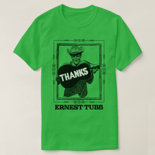 Ernest Tubb Retro Style Fan Design T-Shirt (Design vorne)