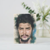 Ernesto CHE Guevara Abstraktes Aquarellbild Postkarte (Stehend Vorderseite)