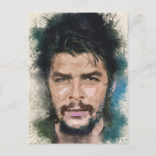 Ernesto CHE Guevara Abstraktes Aquarellbild Postkarte (Vorderseite)