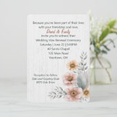 Erneuerbare Blume auf Holz Einladung (Stehend Vorderseite)