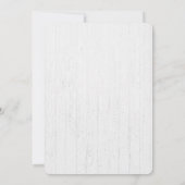 Erneuerbare Blume auf Holz Einladung (Rückseite)