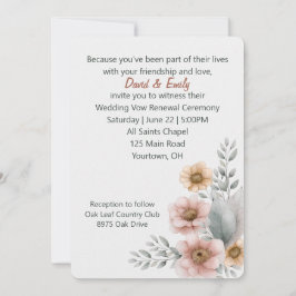 Erneuerbare Blume auf Weiß Einladung