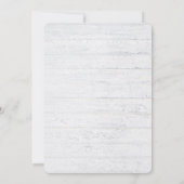 Erneuerbare Blume auf weißem Holz Einladung (Rückseite)